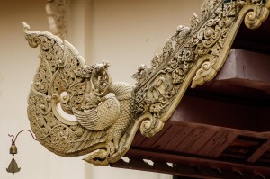 Roof Decoration In Wat Jetlin (Wat Jetlin, Чианг Май, Таиланд.)