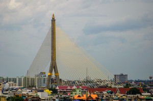 Beautiful Bridge As Seen From Golden Mountain (Золотая гора или Phukhao Thong, Бангкок.)