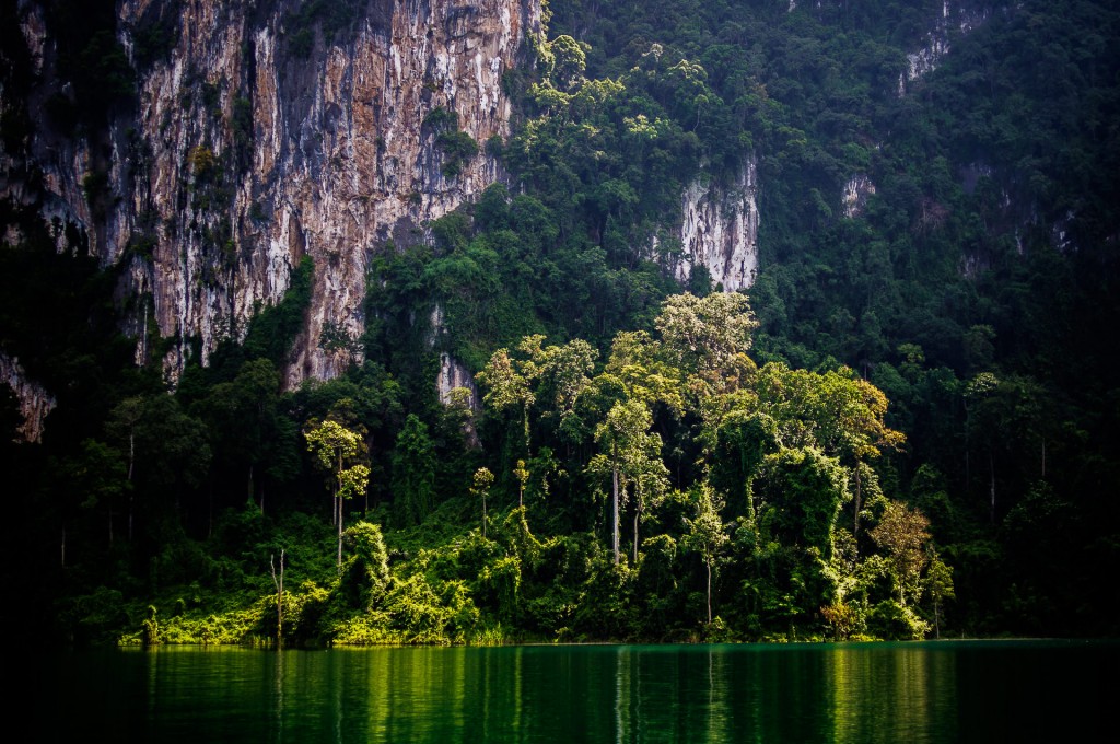 Фото таиланда, пейзаж озера Чео Лан, национальный заповедник Као Сок. Провинция Пханг-Нга, Таиланд.