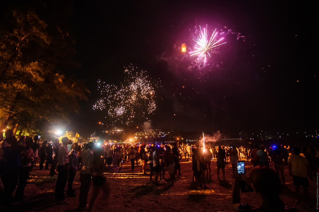 Новый год на пляже Патонг. Фото.